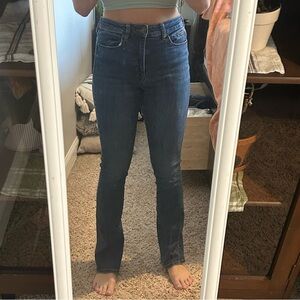 American Eagle Outfitters Straight Leg Jeans in Dark Blue